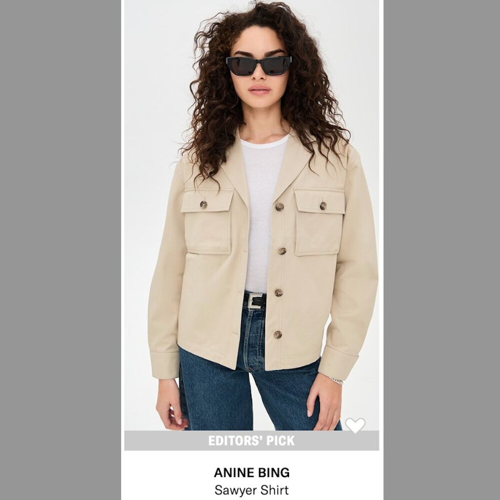 ANINE BING Sawyer Twill Jacket Size Small - Picture 6 of 6